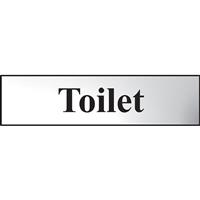 Effect Door Sign Toilet in Chrome Chrome Effect