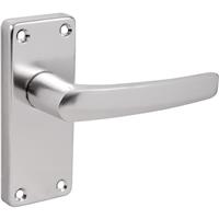 Hiatt Contract Aluminium Door Handles Latch Polished (Pair) in Silver