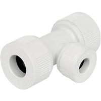 Unbranded Reducing Tee 22 x 22 x 10mm in White Plastic