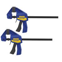 Irwin Quick-Grip Mini 2 Pack 6"/150mm (2 Pack) in Blue Carbon Steel