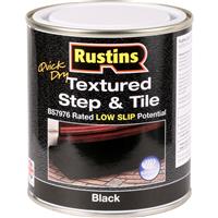 Rustins Quick Dry Textured Step & Tile Paint 500ml in Black