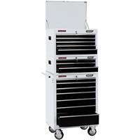 Draper Combined Roller Cabinet and Tool Chest 26" 15 drawer in White Steel