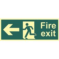 Centurion Photoluminescent Fire Exit Sign Fire Exit Left