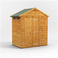 Powersheds Power Apex Security Shed 4' x 6' in Natural Timber