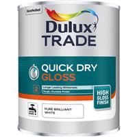 Dulux Trade Quick Dry Gloss Paint Pure Brilliant 1L in White