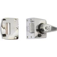 ERA BS High Security Nightlatch Pol. Chrome Narrow in Silver Brass