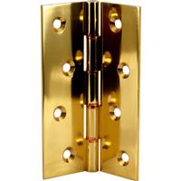 Eclipse Double Phosphor Bronze Washered Hinge 76 x 50mm (2 Pack) in Brass