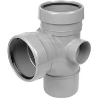 Aquaflow Branch 110mm 92.5deg Double in Grey Plastic