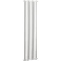 Arlberg 2-Column Vertical Radiator 2000 x 486mm 4710Btu in White Steel