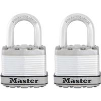 Master Lock EXCELL Laminated Steel Padlock 45 x 8 x 24mm (2 Pack) in Silver