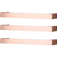 Towelrads Elcot 3 Pack Square 450mm in Rose Gold Steel