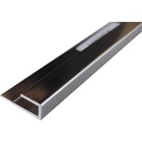 Wetwall Acrylic Polished Shower Wall Panel Trims End Cap 2440mm in Silver