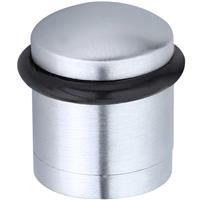 Cylinder Door Stop Satin in Chrome