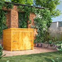 Powersheds Power Pent Bike Shed 6' x 6' in Natural Timber