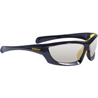 Stanley Full Frame Safety Glasses with Padded Brow Guard Indoor / Outdoor Lens in Black Rubber