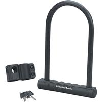 Master Lock D Lock Keyed 160 x 240 x 30mm in Black Hardened Steel