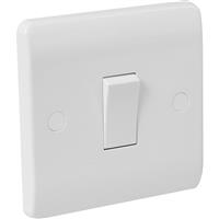 Scolmore Click Click Mode 10A Switch 1 Gang Intermediate in White Plastic