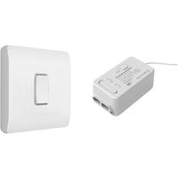 Single Kinetic Grid Switch Kit in frame with Reciever Grid Switch White in Dimmable White