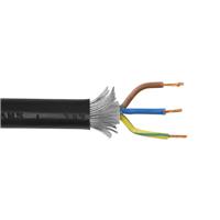 Pitacs SWA Single Phase Armoured Cable 4.0mm2 3 Core Coil (25m) in Black Steel