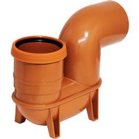 Aquaflow Lowback P Trap 110mm in Terracotta Plastic