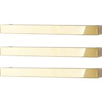 Towelrads Elcot 3 Pack Square 450mm in Polished Brass Steel