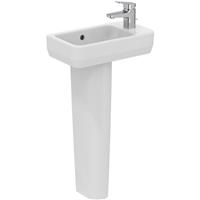 Ideal Standard i. life Guest Basin and Pedestal 45cm 1 Tap Hole in White Ceramic