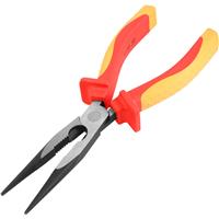 Minotaur VDE Long Nose Pliers 200mm in Red/Yellow Steel
