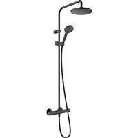 Hansgrohe Vernis Blend Thermostatic Bar Diverter Mixer Shower Matt in Black Brass
