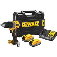 DeWalt Powerstack 18V XR Brushless Combi Drill Kit 2 x Batteries in Yellow