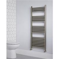 Towelrads Eton Brushed Aluminium Towel Radiator 1400 x 300mm 1282Btu in Chrome