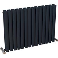 Ximax Bristol Designer Radiator 600 x 816mm 3201Btu Double in Anthracite Steel