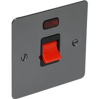 Axiom Flat Plate Nickel 45A DP Switch Neon Single Plate in Black