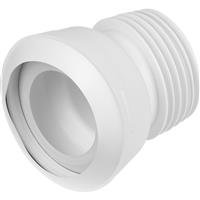 McAlpine Macfit WC Straight Connector 4"/110mm MAC-1 in White Rubber