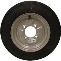 Maypole PCD Wheel & Tyre 10" 4.00-10 115mm in Black Rubber
