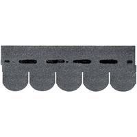 Unbranded Shingles Round Dark Grey 1000 x 340mm PK16 2.38m2 Bitumen