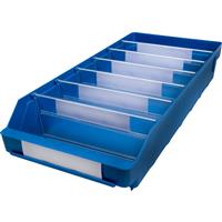 Barton Blue Shelf Bin 500 x 240 x 95mm (15 Pk) Steel