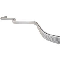 Croydex Bendy Shower Curtain Rail 2500mm in Silver Aluminium