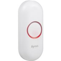 Byron Wireless Bell Push Button in White