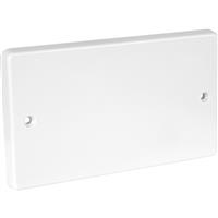 Crabtree Blank Plate 2 Gang in White Plastic