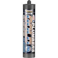 Everbuild Plumbers Gold Adhesive & Sealant 290ml in White