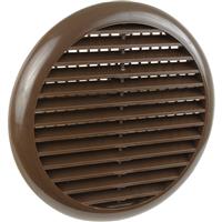 Round Louvre Vent in Brown Plastic