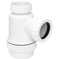 Unbranded Fixed Height Compact Anti-Vacuum Bottle Trap 38mm Inlet / 40mm outlet in White