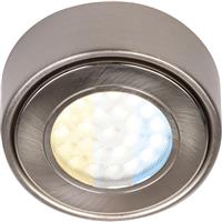 Ellen 240V LED CCT Round Under Cupboard Light 1 x 1.5W 140lm light in Nickel Steel