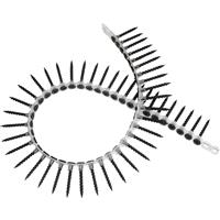 Forgefix Collated Drywall Phillips Screw 3.9 x 45mm (1000 Pack) in Black Plastic