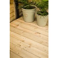 Forest Garden Patio Deck board 240cm(l) x 12cm(w) x 3cm(d) (5 Pack) in Natural Timber