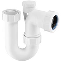 McAlpine Anti-Syphon 'P' Trap 1 1/2" SC10V in White Plastic