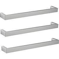 Towelrads Elcot 3 Pack Brushed Chrome Square 630mm in Brushed Stainless Steel