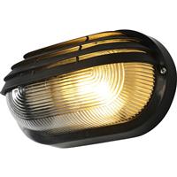 Coast Outdoor Puck Oval Eyelid Bulkhead IP44 10W Max LED E27 in Black Polycarbonate