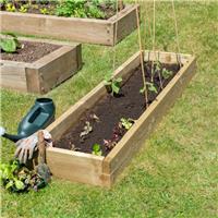 Forest Garden Caledonian Long Raised Bed 45 x 180cm in Natural Timber