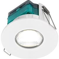 Luceco FType Essence Fire Rated IP65 LED Downlight 5W 515lm 3000K Flat in White Steel